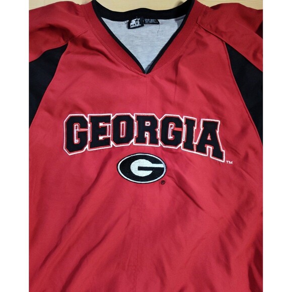 Georgia Bulldogs Sweatshirt 2XL Red Varsity V Neck Pullover Starter - Picture 4 of 10